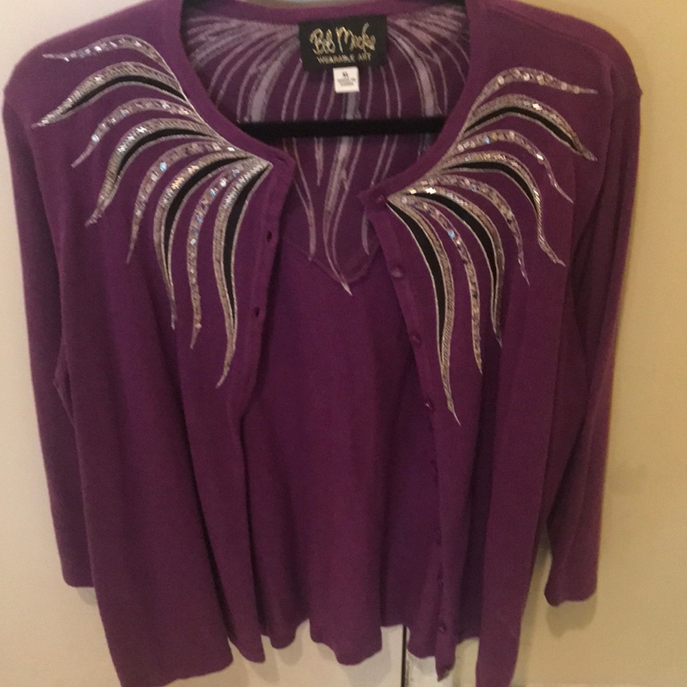 Bob Mackie embellished sweater